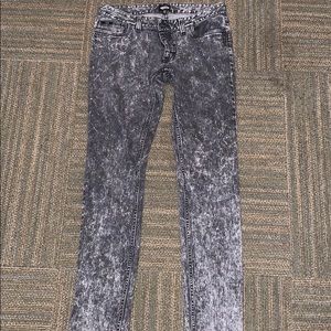 Vans skinny acid wash black jeans